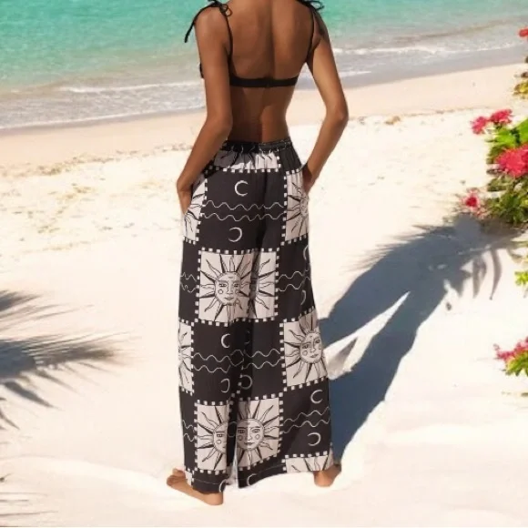 Anthropologie Migne Indigo Celestial Sun & Moon Wide Leg Pants NWT Size M
Boho - Picture 3 of 9